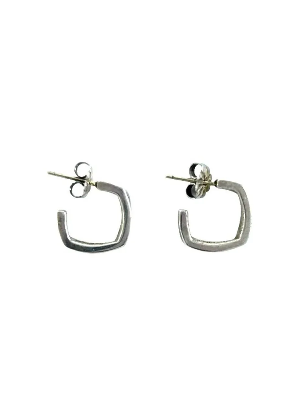 Tiffany & Co Vintage Torque Hoop Earrings 925 Sterling Silver Accessory Sally